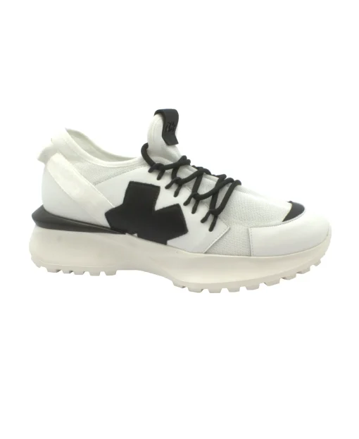 IXOS CASTORE SIRIO 013CSS bianco nero scarpe donna sneakers lacci pelle