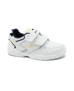 JOMA W. SCHOOL JR white mustard bianco scarpe bambino sneaker strappo