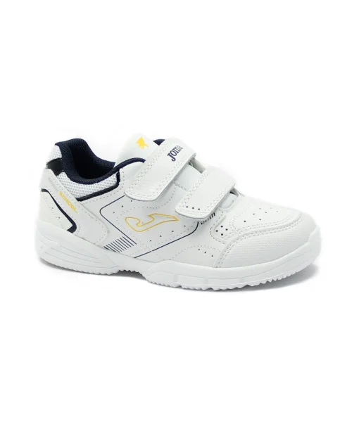 JOMA W. SCHOOL JR white mustard bianco scarpe bambino sneaker strappo