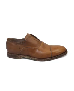 J.P. DAVID 61470/1 beige marrone scarpe uomo pelle derby elegante slip on