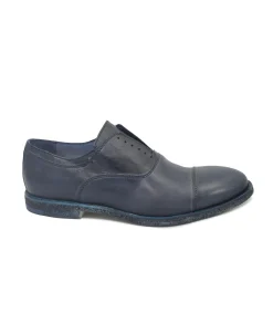 J.P. DAVID 61470/1 blu scarpe uomo pelle derby elegante slip on
