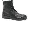 J.P. DAVID CANDY 37340 nero scarpe uomo stivaletto anfibio pelle lacci zip