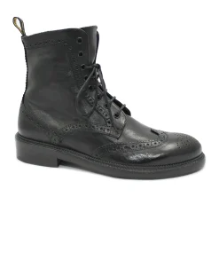 J.P. DAVID CANDY 37340 nero scarpe uomo stivaletto anfibio pelle lacci zip