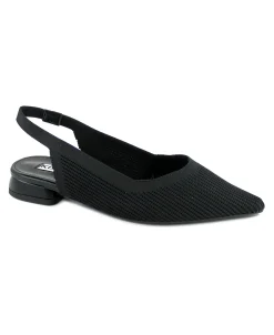 KEYS 10663 black nero scarpe donna ballerina tessuto punta