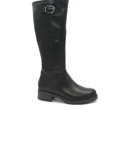 KEYS 10151 black nero stivali donna zip morbido