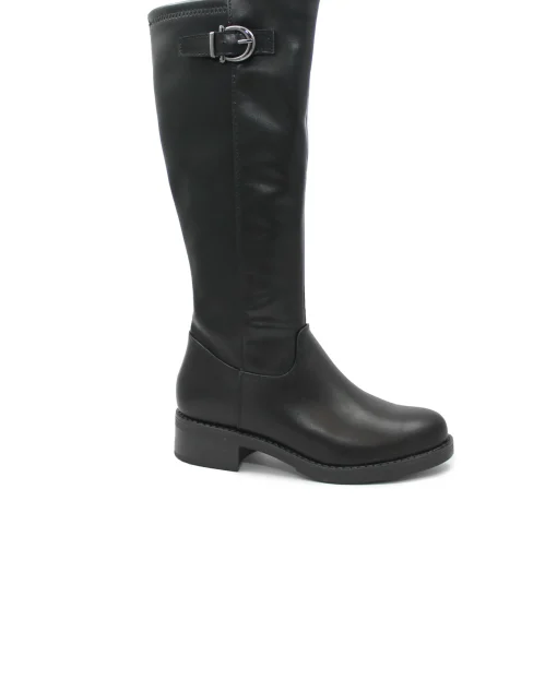 KEYS 10151 black nero stivali donna zip morbido