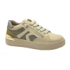 KEYS 8341 crema taupe scarpe sneakers donna lacci platform zip