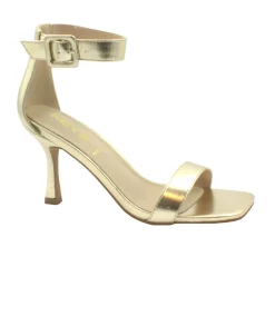 KEYS 8040 laminato gold oro scarpe donna sandalo tallone chiuso cinturino