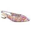 KEYS 10663 multicolore scarpe donna ballerina intreccio punta cinturino