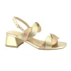 KEYS 7906 old pink oro scarpe donna sandalo cinturino brillantini intreccio