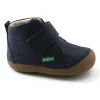 KICKERS 584341 SABIO MARINE 19/24 blu scarpe mid bambino strappo pelle primi passi