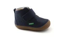 KICKERS 584341 SABIO MARINE 19/24 blu scarpe mid bambino strappo pelle primi passi