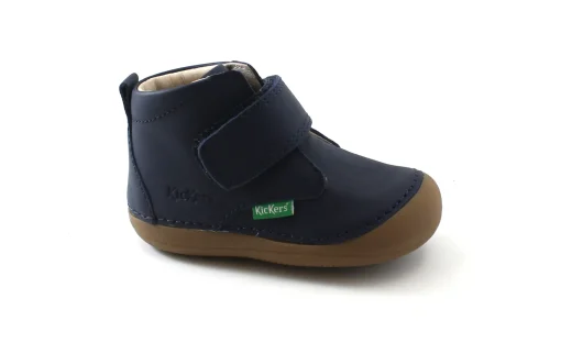 KICKERS 584341 SABIO MARINE 19/24 blu scarpe mid bambino strappo pelle primi passi