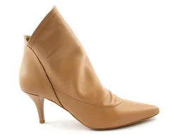 LATIKA 9211 teak rosa scarpe donna tronchetto tacco punta zip pelle