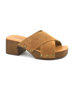 LATIKA A24617 brasile cuoio scarpe sandali donna zoccoli ciabatta pelle
