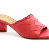 LES TULIPES 1150TP fuxia scarpe donna ciabatte tacco pelle intrecciata
