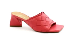 LES TULIPES 1150TP fuxia scarpe donna ciabatte tacco pelle intrecciata
