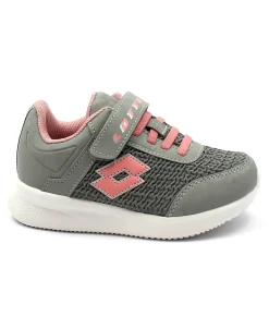 LOTTO 216892 EVOBREEZE grigio rosa scarpe bambina sneakers ginnastica strappo + elastici