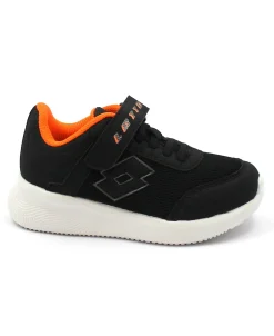 LOTTO 217502 EVOLITE black nero scarpe bambino sneakers ginnastica strappo + elastici memory foam