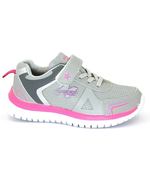 MADIGAN KICK grey grigio rosa scarpe bambina ginnastica sneakers strappo + elastici