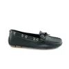 MANILA 7502 mousse blu scarpe donna mocassini pelle made in italy