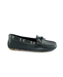 MANILA 7502 mousse blu scarpe donna mocassini pelle made in italy