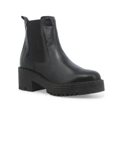 MELLUSO 018869 nero scarpe donna stivaletti beatles elastico