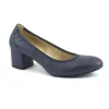 MELLUSO D100D abyss blu scarpe donna decolletè tacco pelle