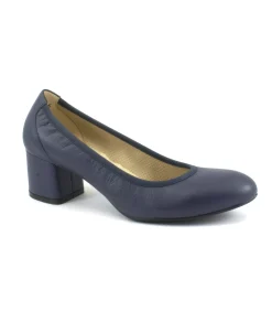 MELLUSO D100D abyss blu scarpe donna decolletè tacco pelle
