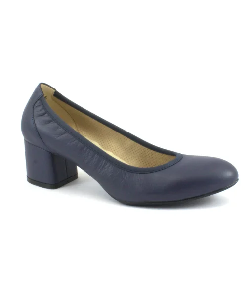 MELLUSO D100D abyss blu scarpe donna decolletè tacco pelle