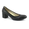 MELLUSO D100D nero scarpe donna decolletè tacco pelle