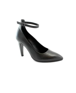 MELLUSO E5055F nero scarpe donna decolletè punta tacco cinturino caviglia