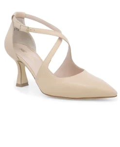 MELLUSO E1631W nude scarpe donna decolletè sandalo punta chiusa cinturino intreccio