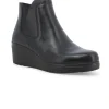 MELLUSO K53006 nero scarpe donna stivaletti tronchetti zeppa zip pelle