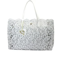 Melluso M10833C perla borsa donna shopping due manici pizzo sacco