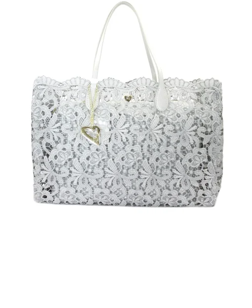 Melluso M10833C perla borsa donna shopping due manici pizzo sacco