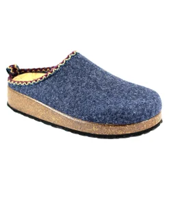 MELLUSO PD836 blu ciabatte comfort donna suola in sughero tessuto riciclato