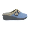 MELLUSO PD902D bluette pantofole donna tessuto memory foam