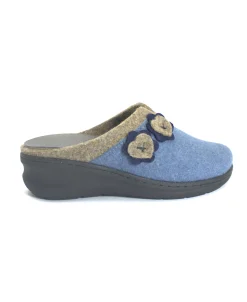MELLUSO PD902D bluette pantofole donna tessuto memory foam
