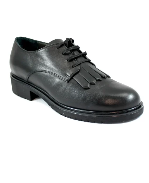 MELLUSO R35503W nero scarpe donna inglesina pelle lacci