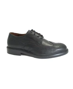 MELLUSO U55262D nero scarpe uomo derby inglese classiche pelle lacci