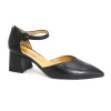 MELLUSO V308 nero scarpe donna sandalo décolleté tacco alto punta cinturino