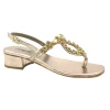 MELLUSO WALK K58019 gold oro scarpe donna sandali tacco gioiello infradito