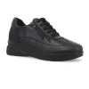 MELLUSO WALK K55439 nero scarpe donna sneakers zeppa lacci pelle
