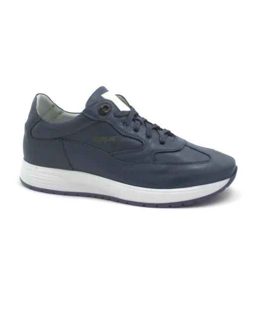 MELLUSO WALK U16255 jeans blu scarpe sneakers uomo lacci pelle