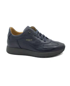 MELLUSO WALK U16252D blu scarpe sneakers uomo lacci pelle