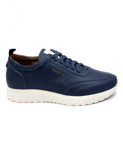 MELLUSO WALK U16268Z jeans scarpe uomo sneakers zeppa lacci pelle