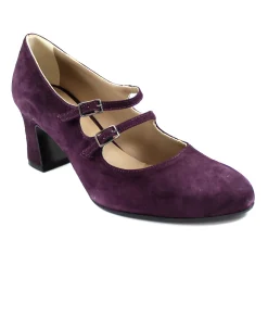 MELLUSO X5214W bordò scarpe donna decolletè scamosciato cinturini tacco grosso