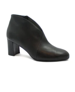 MELLUSO Z420D nero scarpe donna stivaletto montante pelle tacco zip