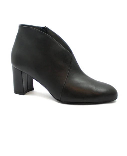 MELLUSO Z420D nero scarpe donna stivaletto montante pelle tacco zip